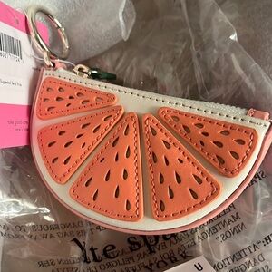 Kate Spade Pink Moon Grapefruit Pouch Charm